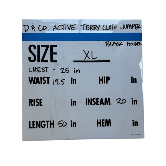 d&co Active Black Terry Cloth Hooded Jumper Romper Womens XL Short Sleeve Zip - Picture 10 of 10